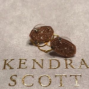 Kendra Scott Ellie Rose Gold Drusy Earrings
